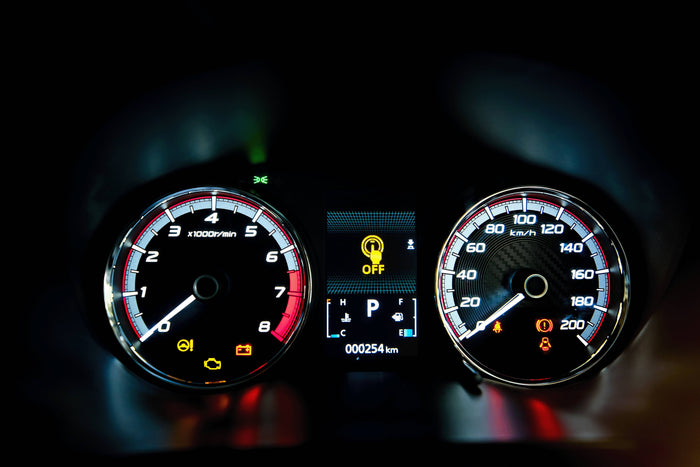 Warning Lights Illuminated on Dashboard Cluster