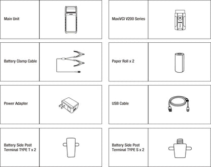 Autel MaxiBAS BT608 Battery & Electrical System Tester What's included