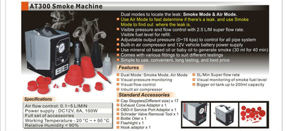 AutoTune AT-300 Smoke Machine and Diagnostic Leak Detector