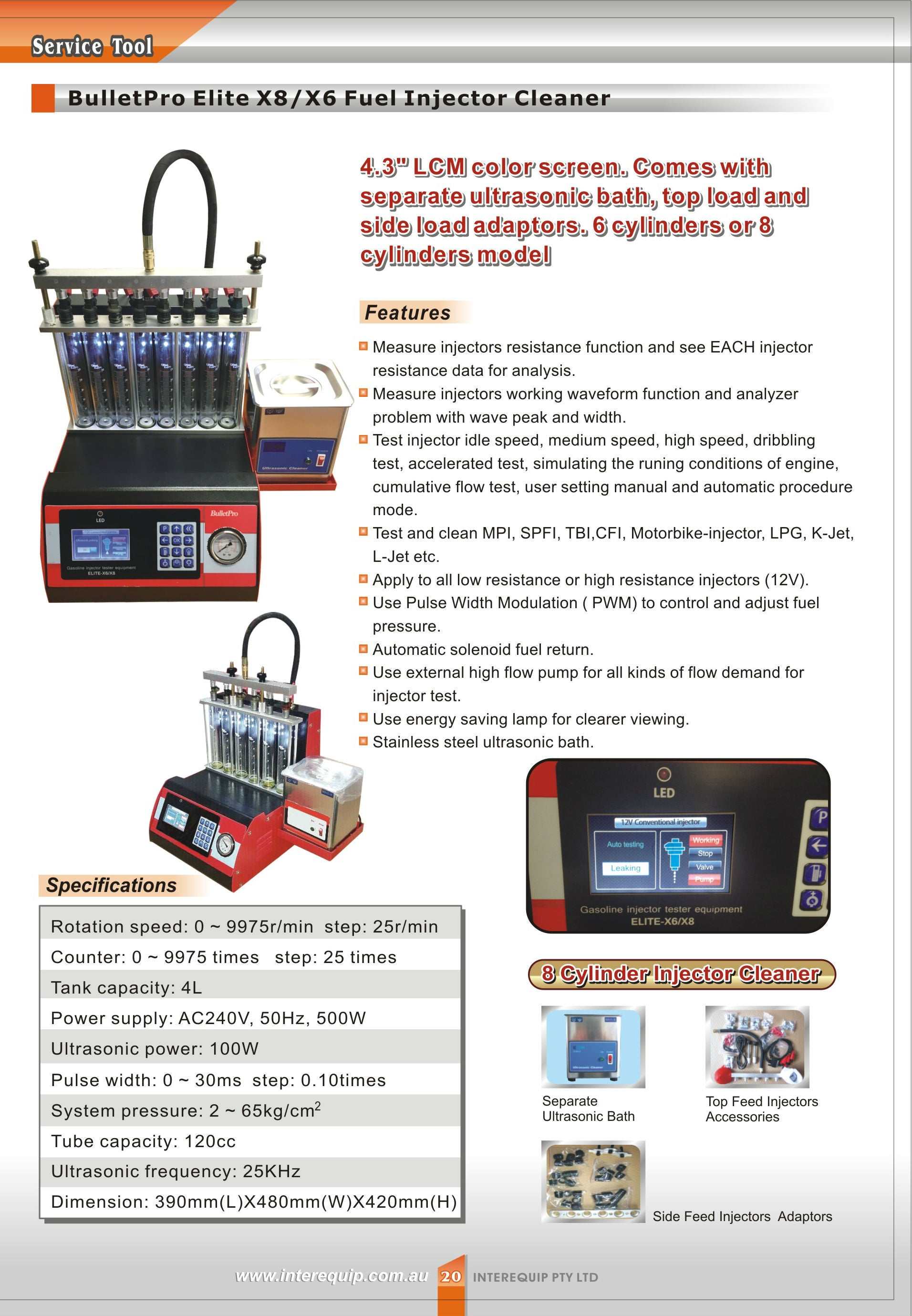 BulletPro Elite X6 X8 Fuel Injector Cleaner Information Manual