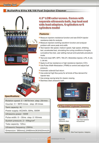 BulletPro Elite X6 X8 Fuel Injector Cleaner Information Manual