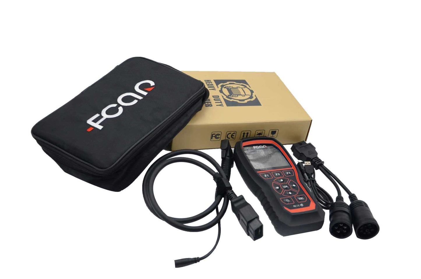FCAR HDS300 Heavy-Duty Scanner & OBDII Scan Tool | What's Included?