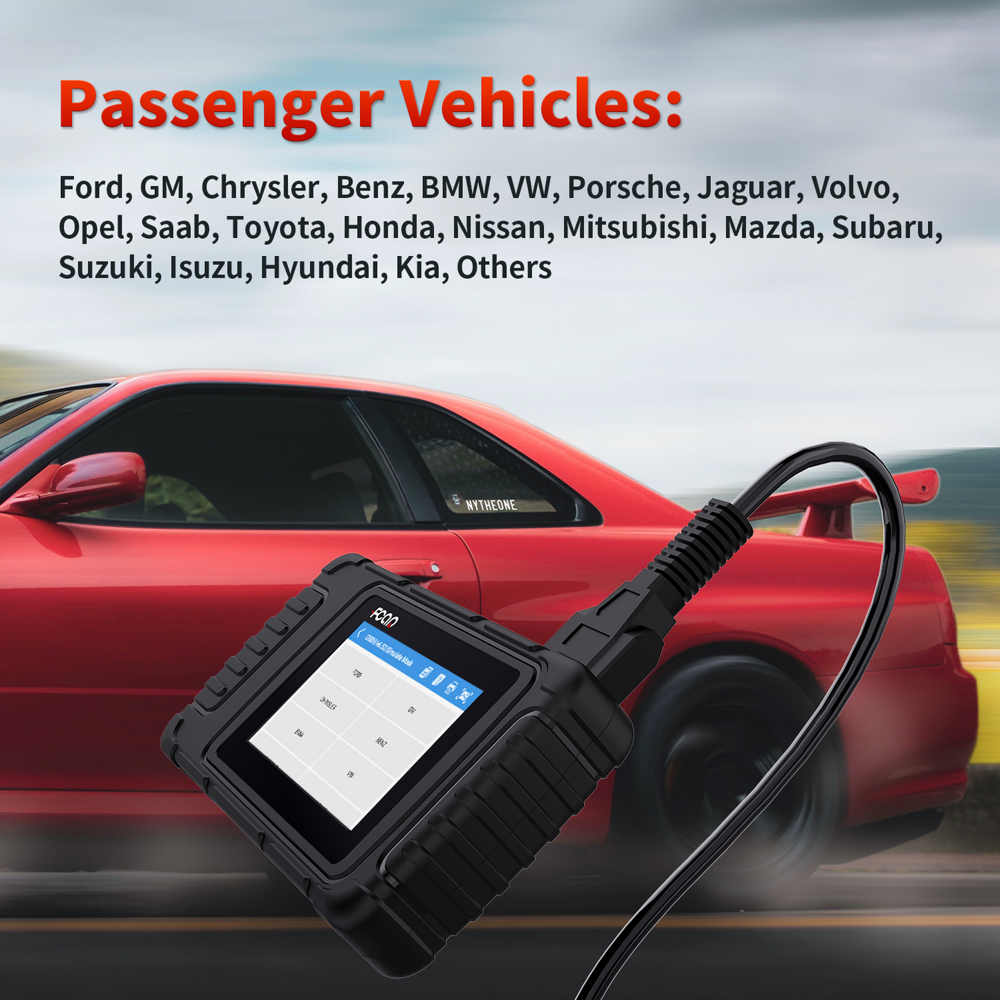 FCAR HDS600 Truck Scan Tool and Car OBDII Scanner | Passenger Vehicle Compatibility