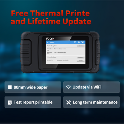 FCAR HDS600 Truck Scan Tool and Car OBDII Scanner | FREE Thermal Printer & FREE Lifetime Updates