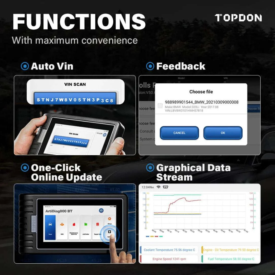 TOPDON ArtiDiag800BT Key Features