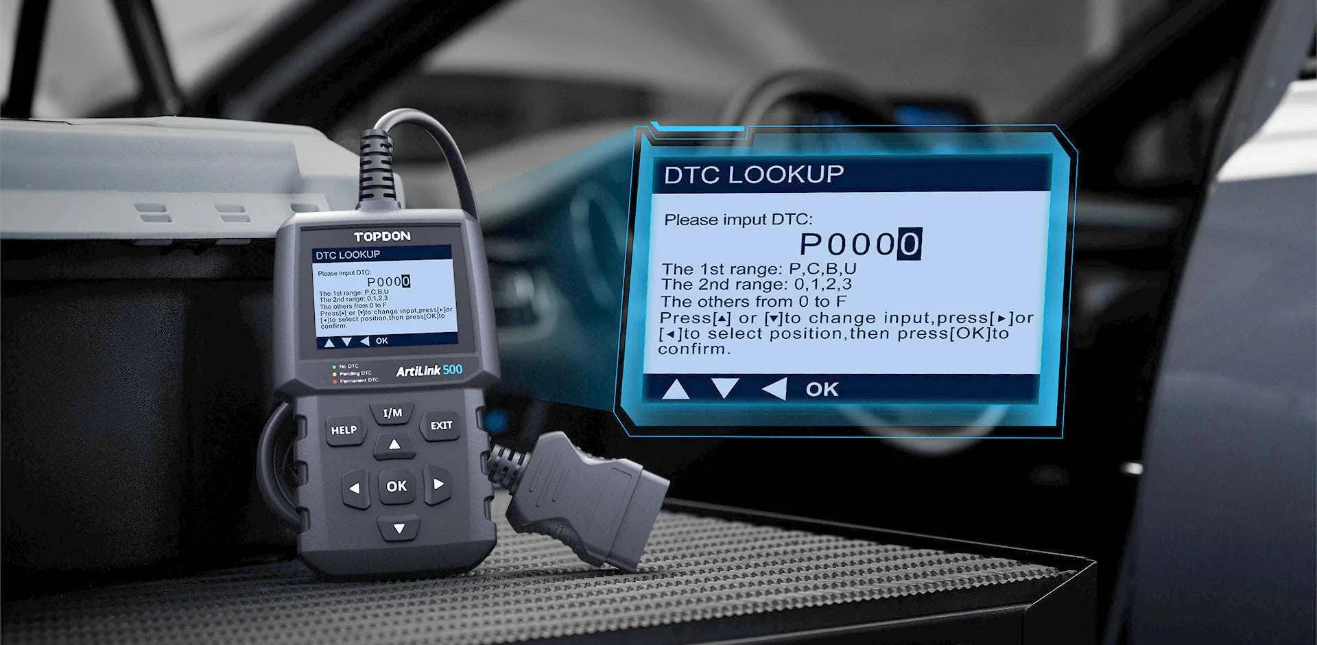 Topdon ArtiLink500 DTC Lookup