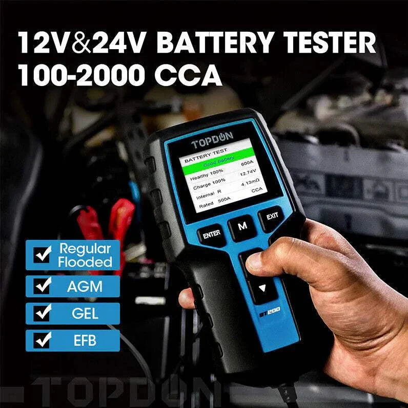 TOPDON BT200 Battery and Electrical System Tester 12V 24V