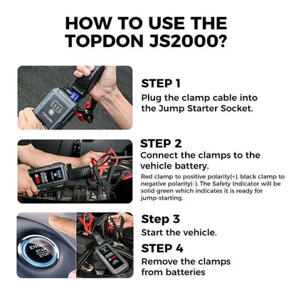 TOPDON JumpSurge JS2000 2000A Jump Starter and 12V Power Bank