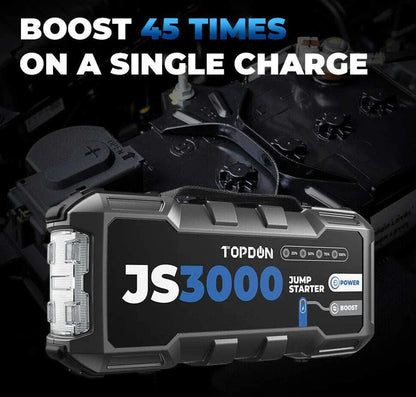 TOPDON JumpSurge JS3000 Jump Start 45 Times on a Single Charge