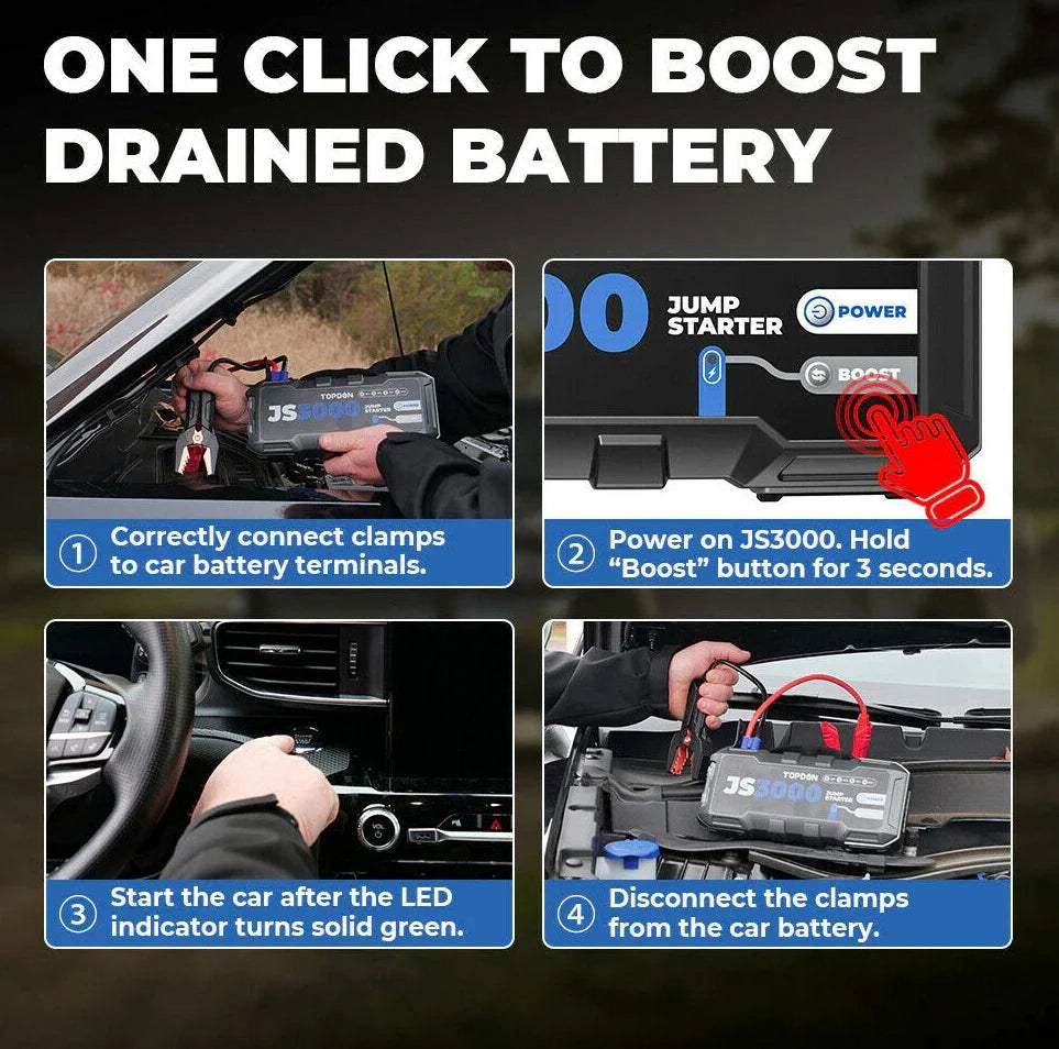 TOPDON JumpSurge JS3000 Jump Starter One Click Boost