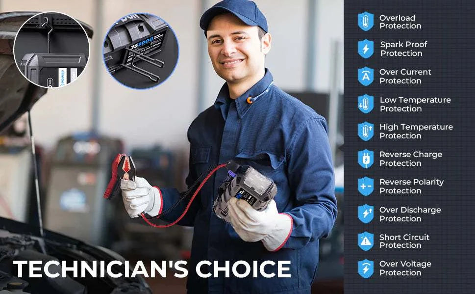 TOPDON JumpSurge JS3000 Jump Starter Intelligent Protection Technicians Choice