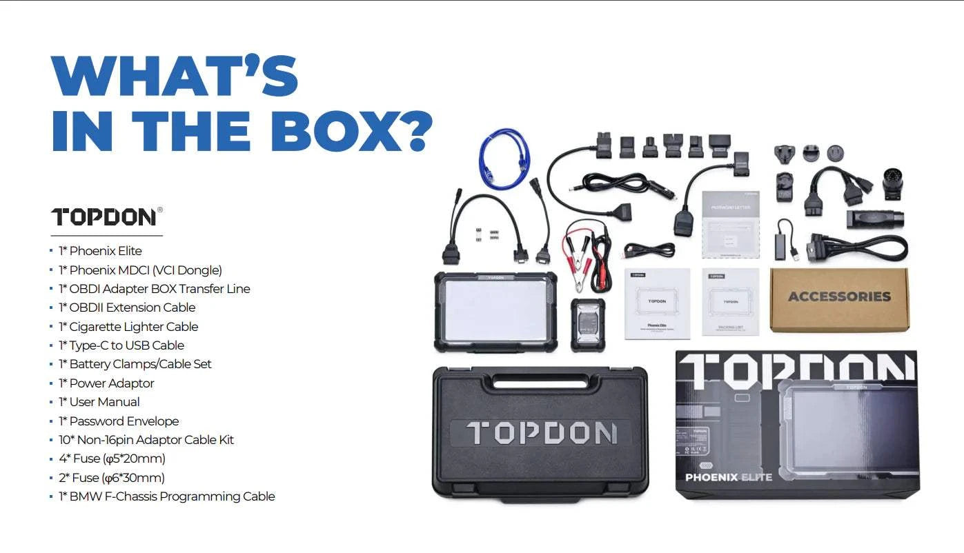 TOPDON Phoenix Elite What's Included