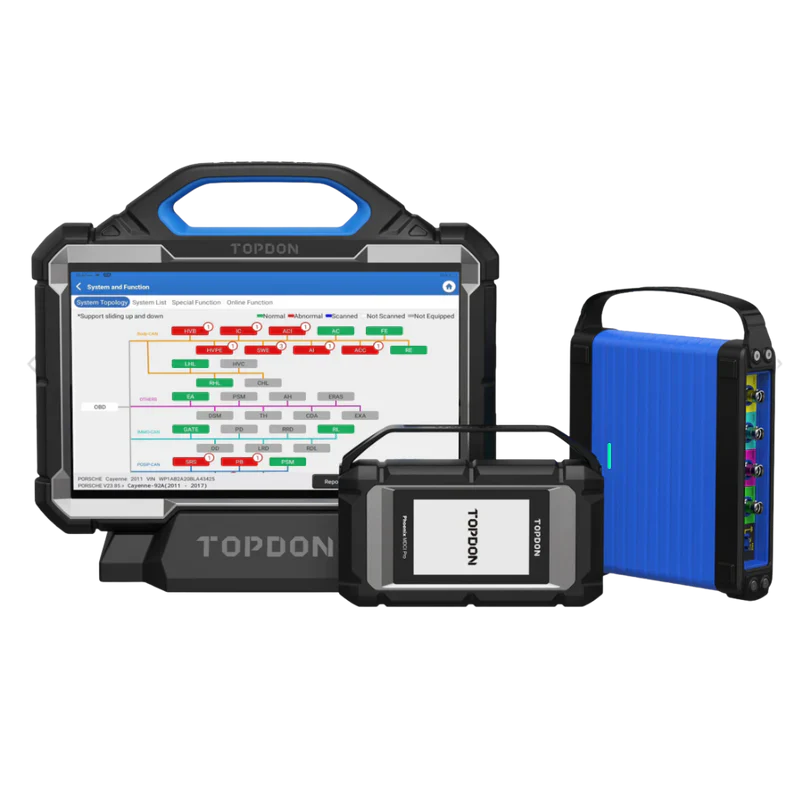 TOPDON Phoenix Max Professional Automotive Diagnostic Scan Tool with 4-channel phoenix oscilloscope