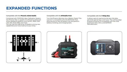 TOPDON Phoenix Max Professional Automotive Diagnostic Scan Tool Compatible Devices