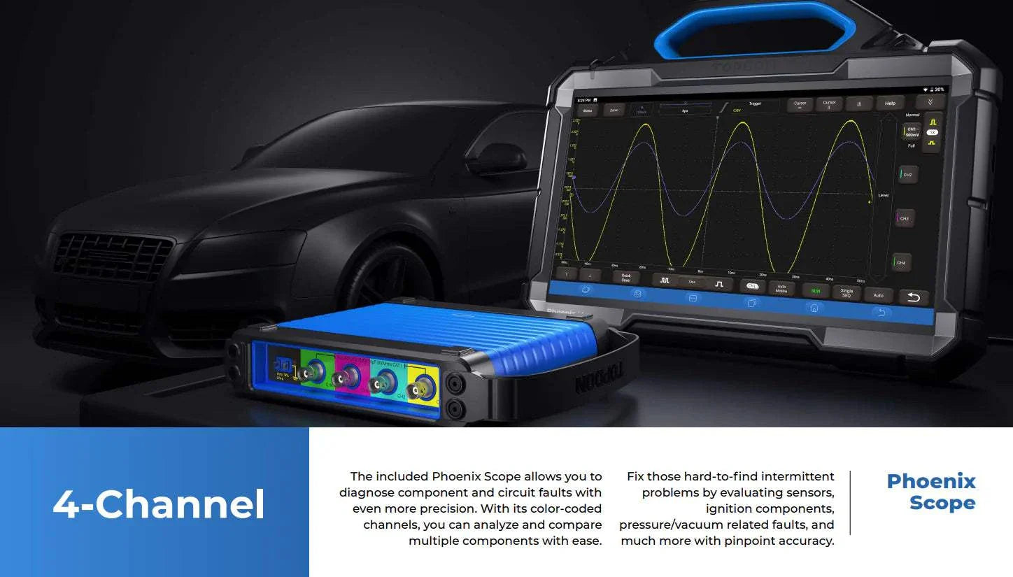 TOPDON Phoenix Max Professional Automotive Diagnostic Scan Tool Phoenix Oscilloscope