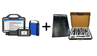 TOPDON Phoenix Max Professional Automotive Diagnostic Scan Tool With Heavy-Duty Truck adapter kit
