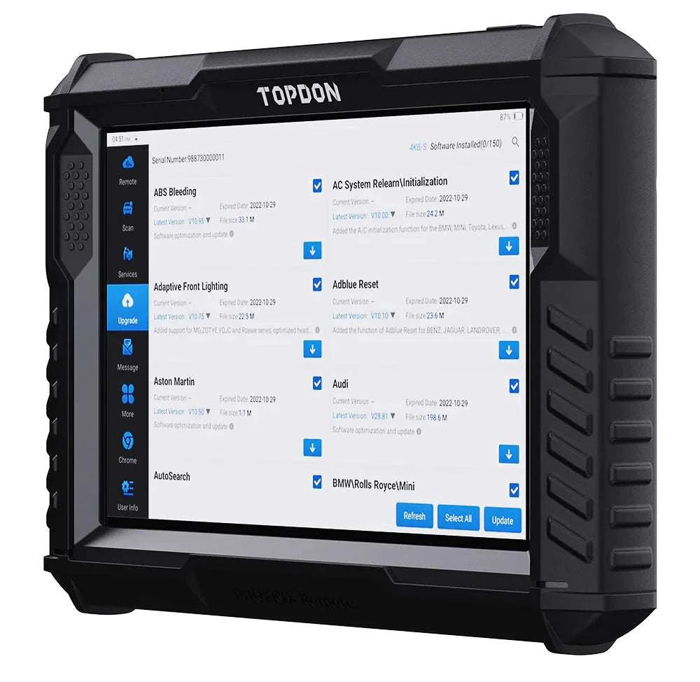 TOPDON Phoenix Remote Service Functions
