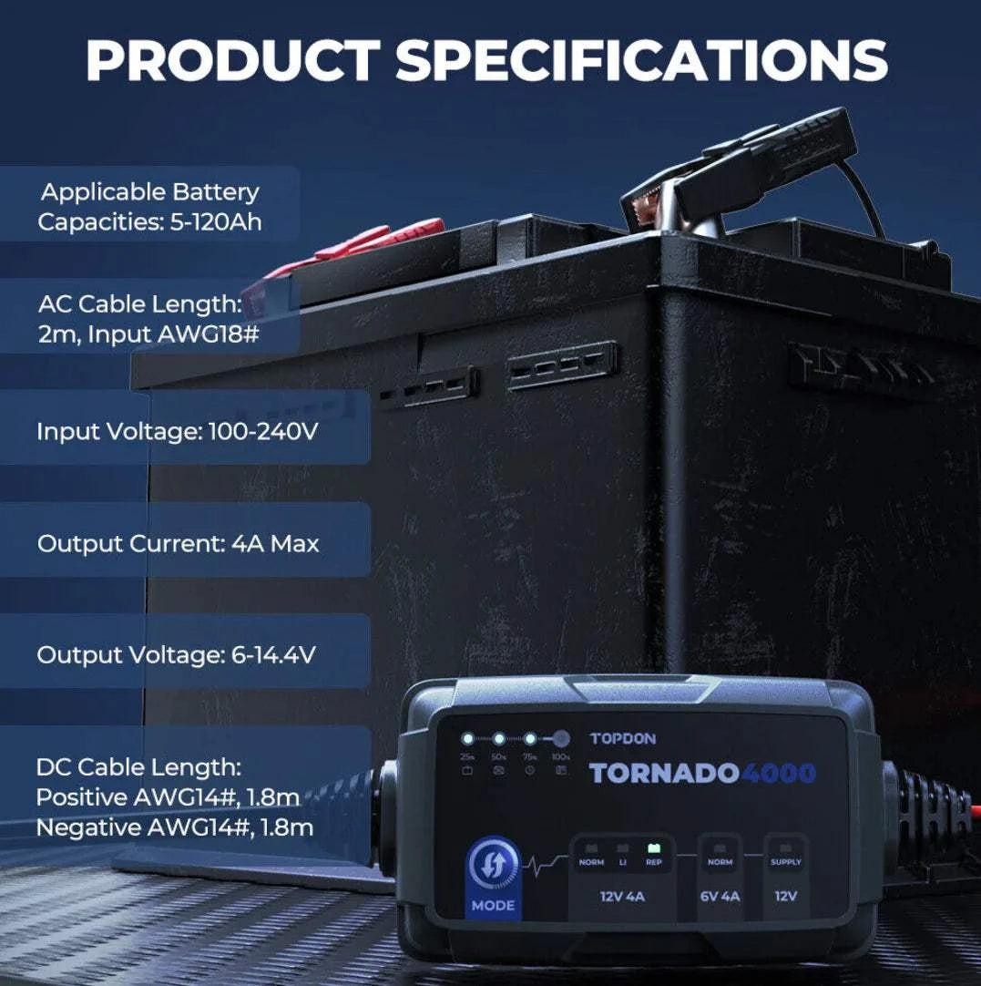 TOPDON Tornado4000 Battery Charger T4000