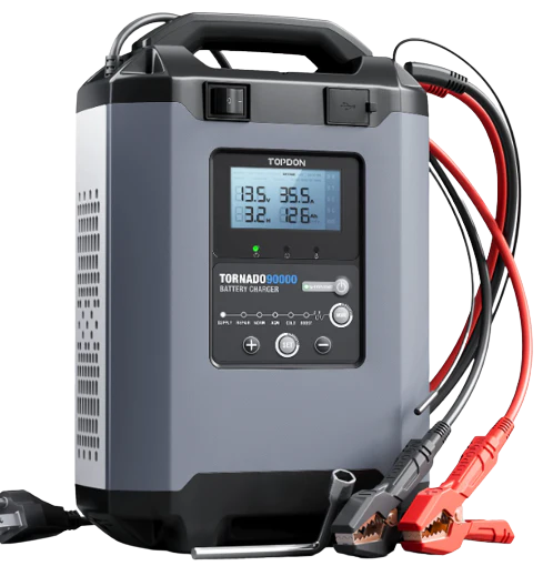 TOPDON T90000 Smart Battery Charger Voltage Stabiliser Power Supply T90 12V and 24V