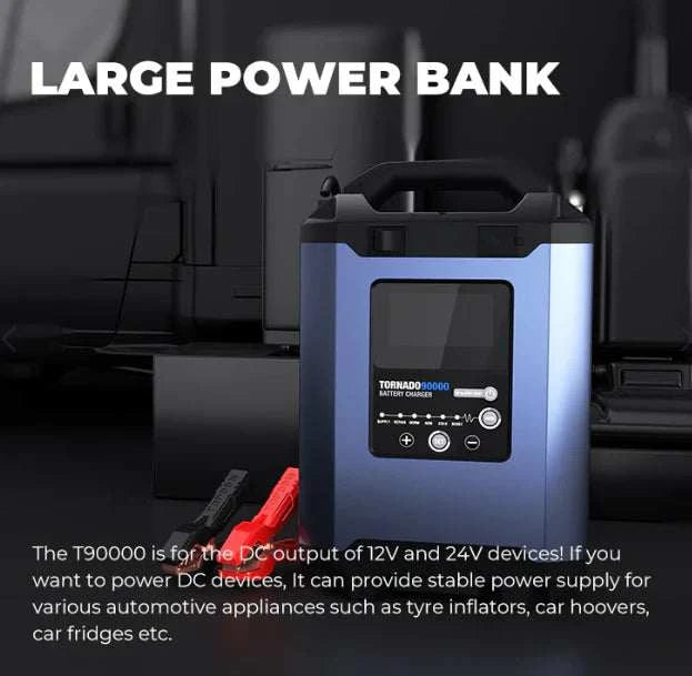 TOPDON T90000 Smart Battery Charger Voltage Stabiliser Power Supply T90 12V and 24V