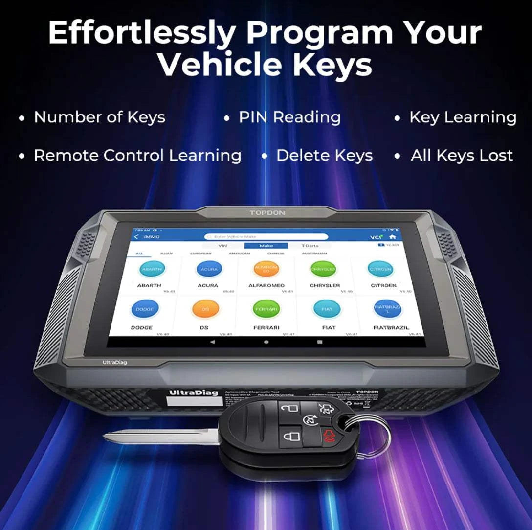 TOPDON UltraDiag Key Programmer PIN Reading All Keys Lost Remote Control Learning