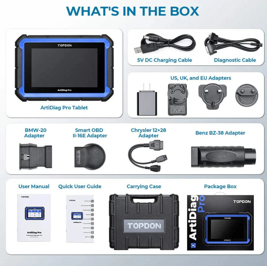 TOPDON ArtiDiag PRO What's Included